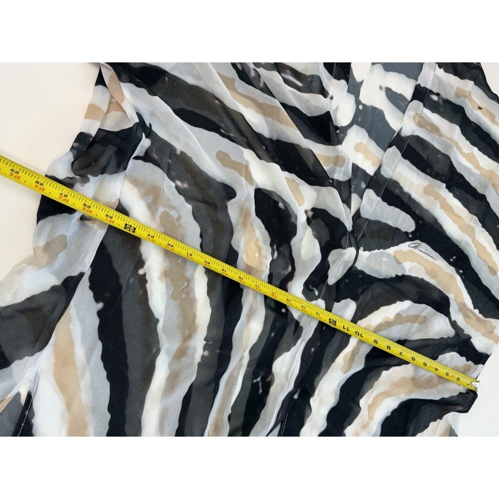 $265 Ramona LaRue By Arianne Erte Zebra Chiffon Kaftan OS Maxi Cover Up Miami - Picture 9 of 11